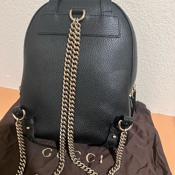 Gucci Black Pebbled Leather Backpack - Picture 3 of 10